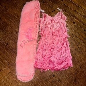 Dolls Kill Vintage Flapper fringe S pink roaring 20’s Costume